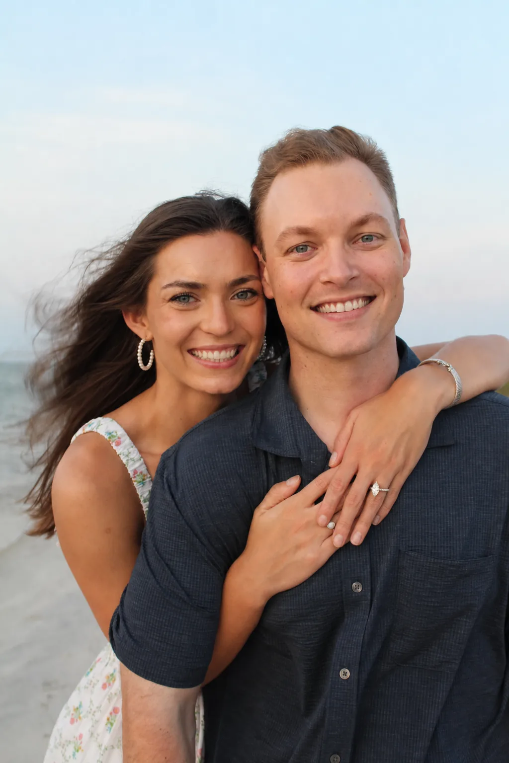 Alexandra and Dalton together on the beach